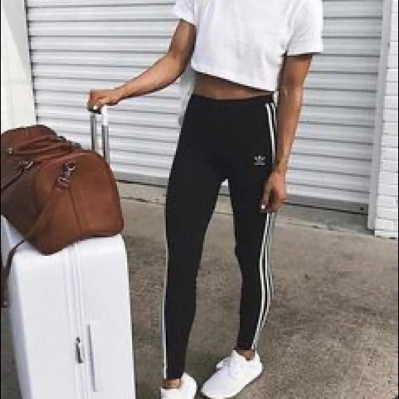 ADIDAS | 3 STRIPE BASIC SPORTY COTTON BASIC LEGGINGS HYPEBEAST - Picture 10 of 12